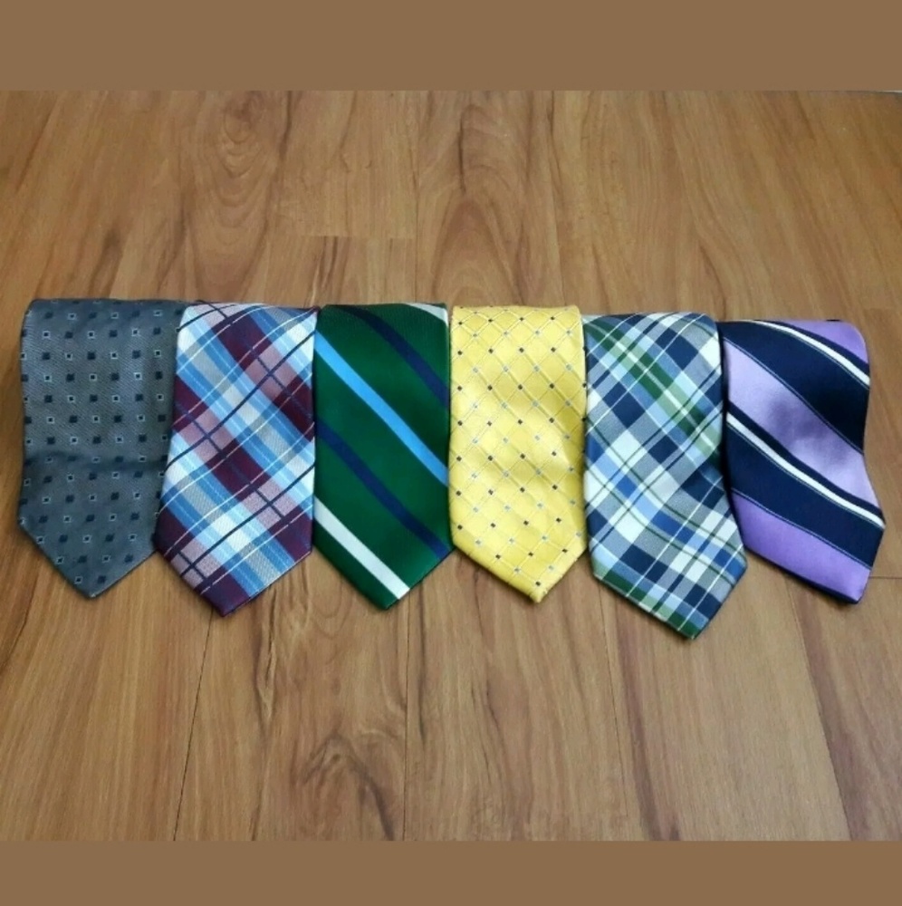 Nautica Mens Neckties Lot of 6 100% SILK Ties - Picture 2 of 6
